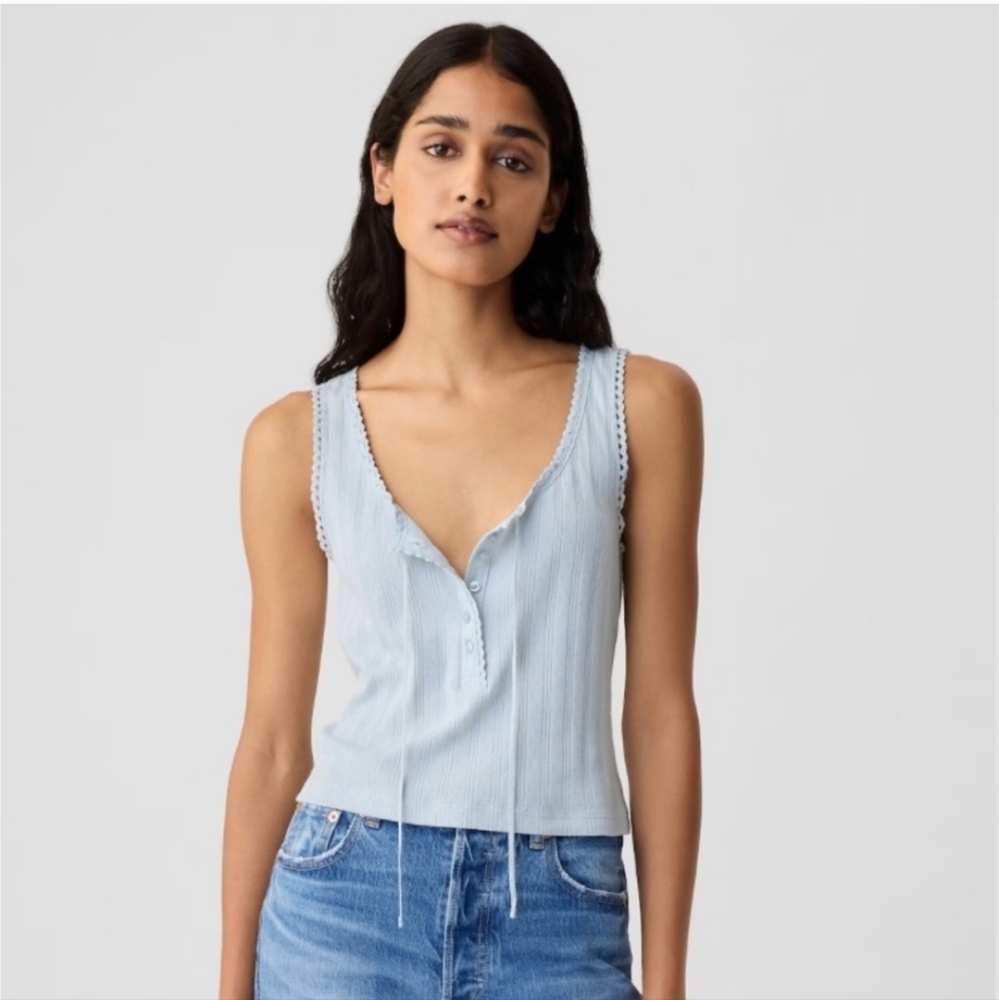 Gap X Doen Light Blue Tank Top Large
